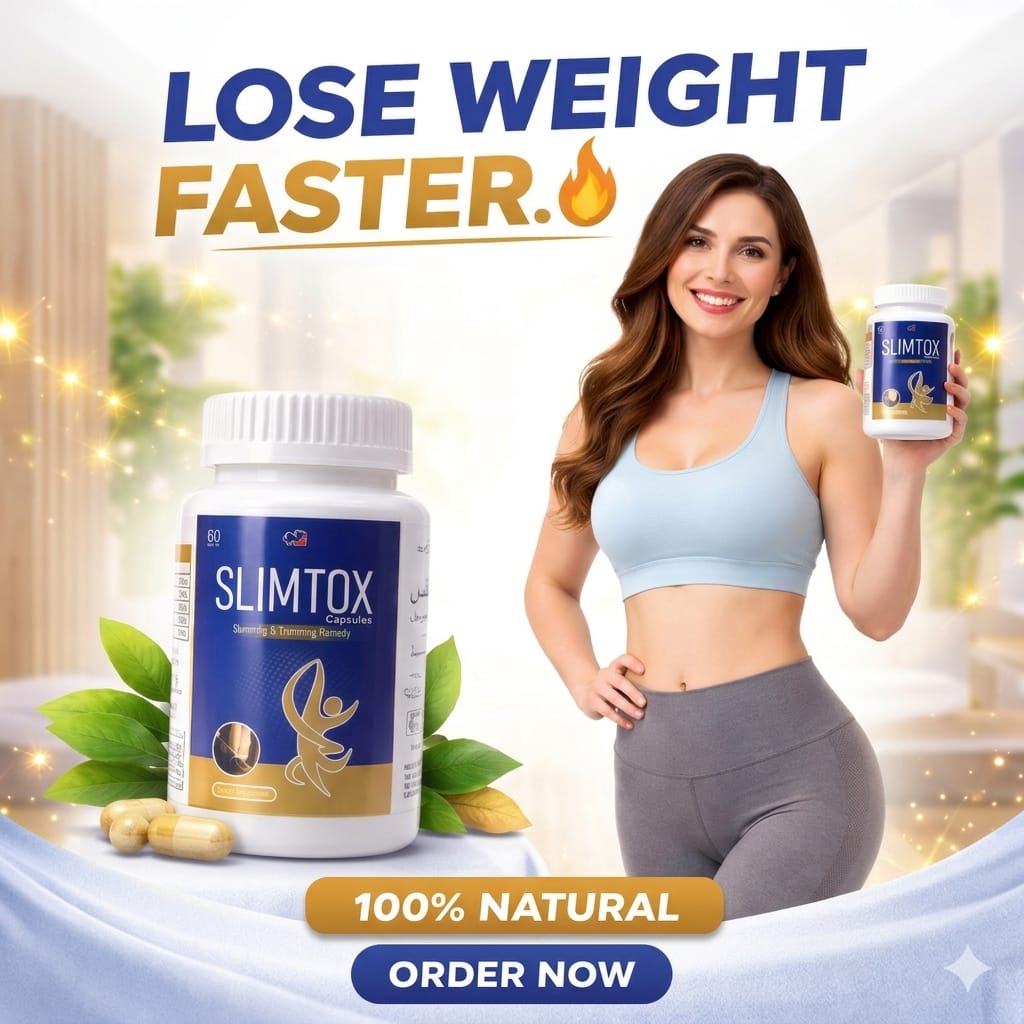 SLIMTOX 60 Capsules – Powerful Fat Burner & Weight Loss Support | Slimming Formula for Men & Women