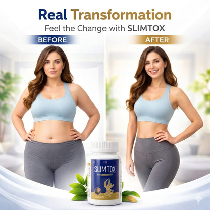 SLIMTOX 60 Capsules – Powerful Fat Burner & Weight Loss Support | Slimming Formula for Men & Women