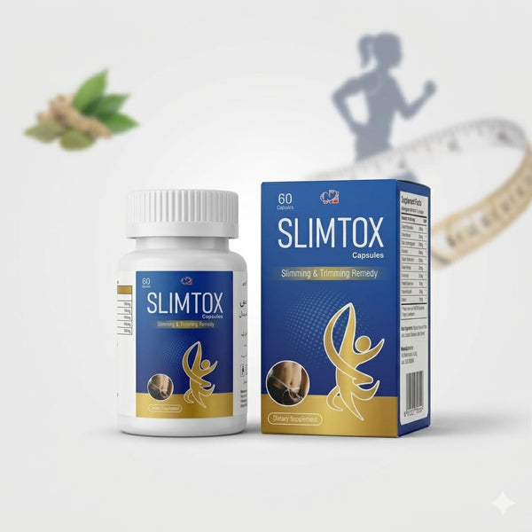 SLIMTOX 60 Capsules – Powerful Fat Burner & Weight Loss Support | Slimming Formula for Men & Women