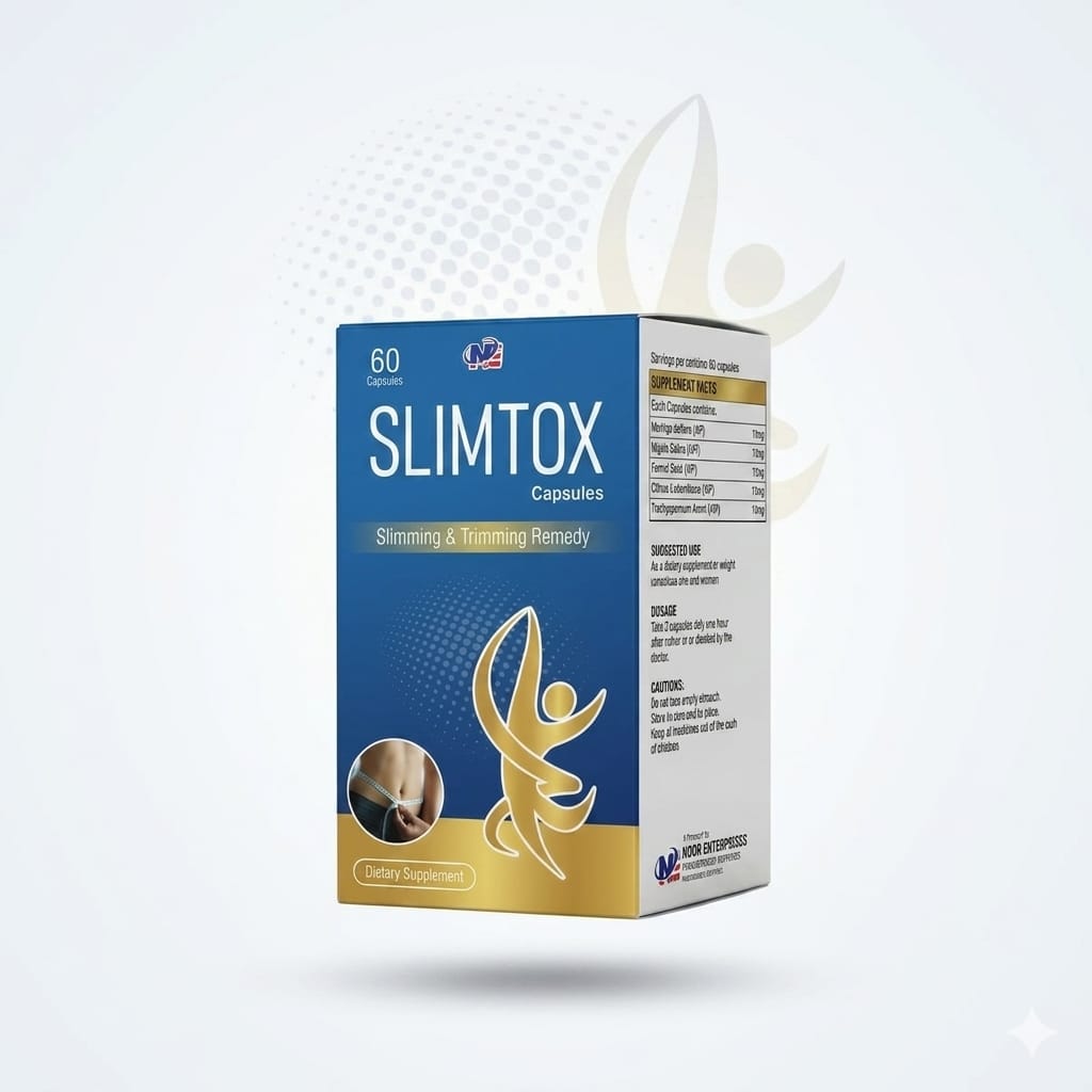 SLIMTOX 60 Capsules – Powerful Fat Burner & Weight Loss Support | Slimming Formula for Men & Women